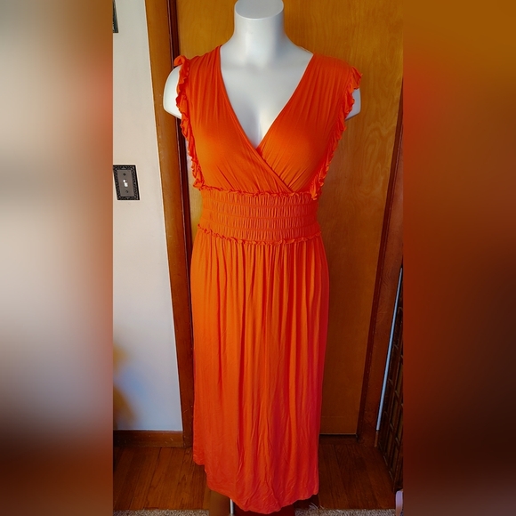 🧡$15 Time and Tru Orange Maxi Dress — NWT — Size XXL 🧡NWT - Picture 2 of 7
